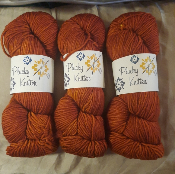 Plucky Knitter Other - Lot of 3 Plucky Knitter Primo Aran Yarn Merino Wool Cashmere Nylon STICKY TOFFEE